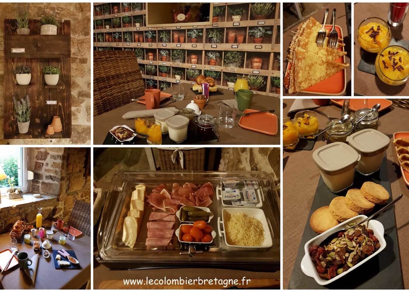 Le petit déjeuner au Colombier Bretagne