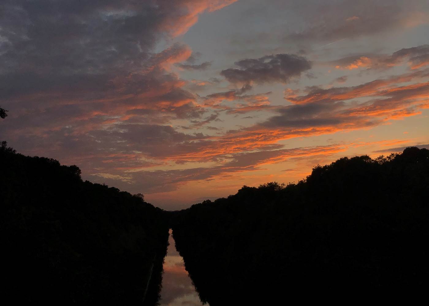 Coucher de soleil canal de Rompsay