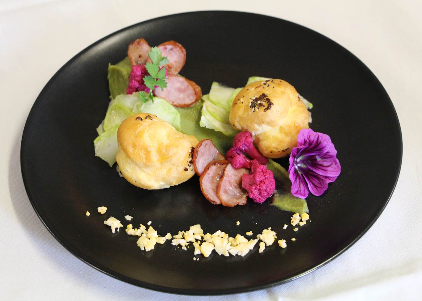 variation autour du choux-fleur , pétales de montbéliard