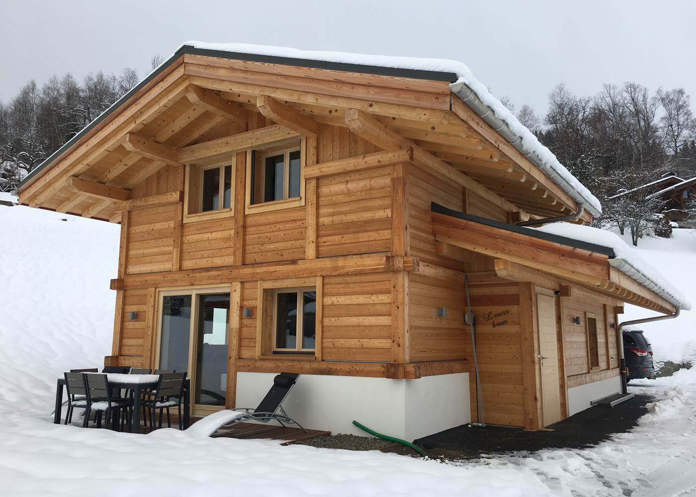 Vue extérieure sous la neige