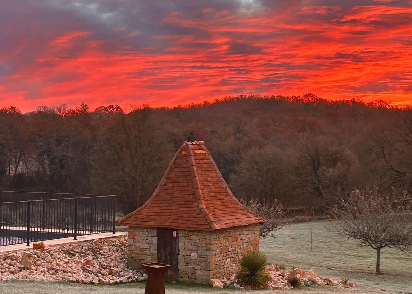 Levé de soleil au Domaine