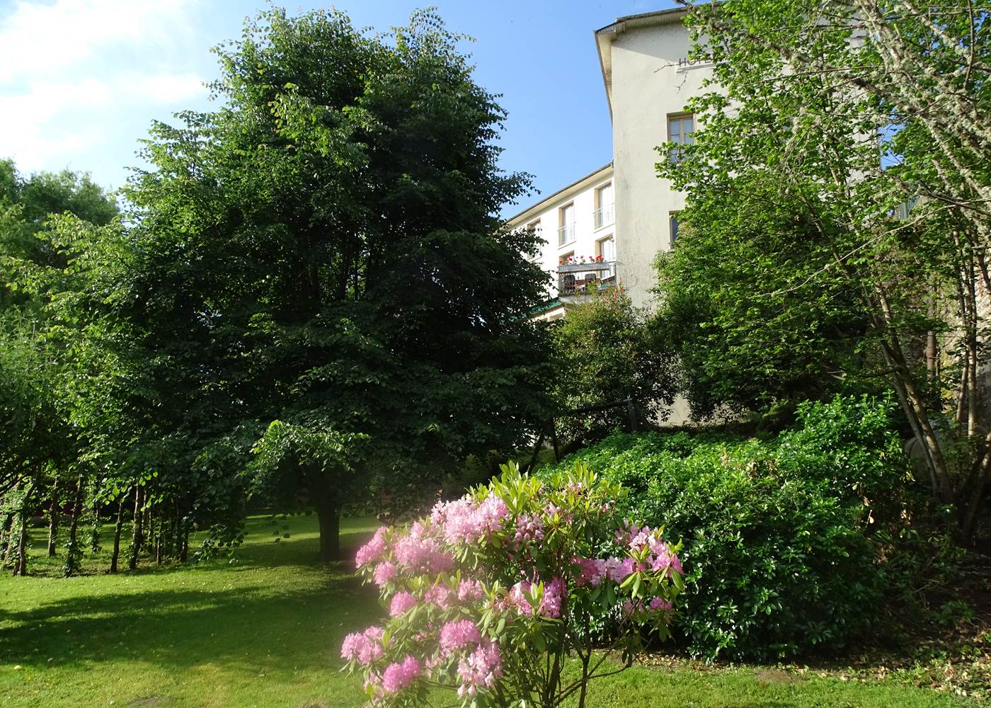L hôtel vue du parc