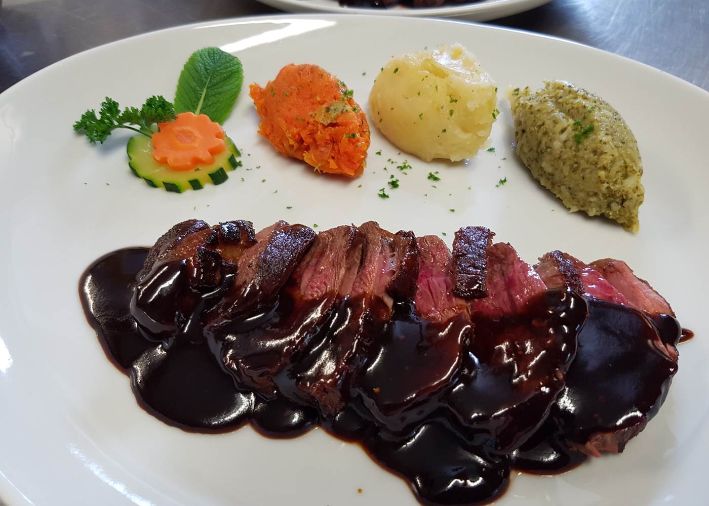 magret sauce caramel d'épices Le Ranch des Lacs