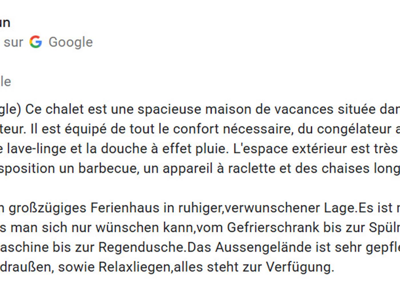 Avis google