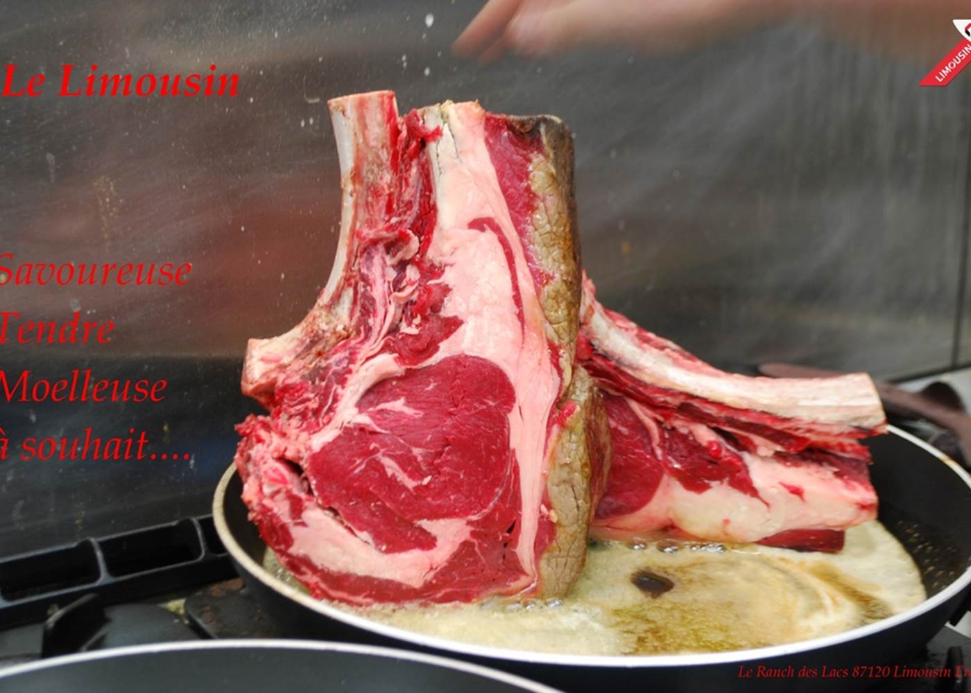 Côte de Boeuf longue maturation réservation 24h avant - restaurant Le Ranch des Lacs