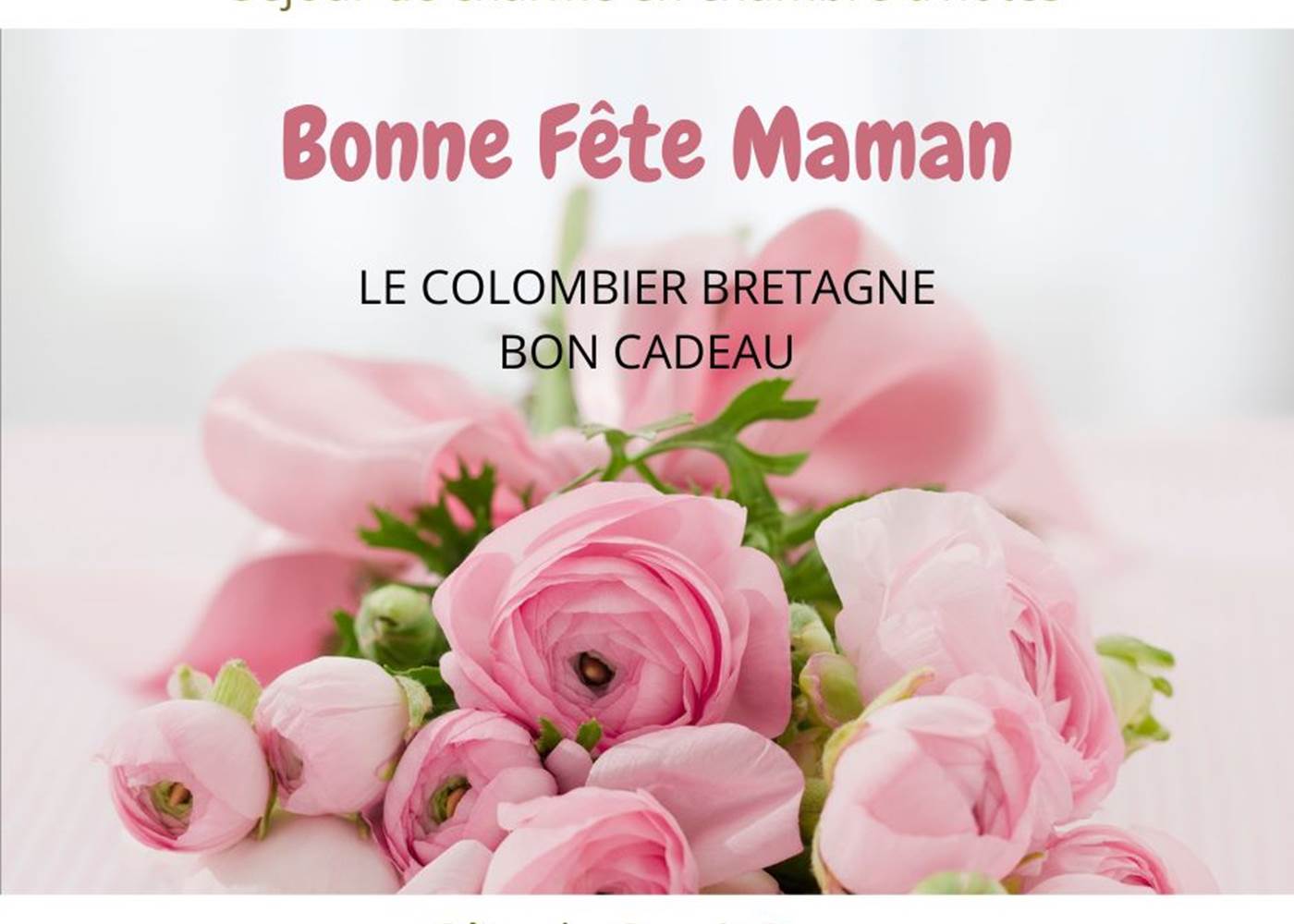 Bon cadeau Fête des Mères chambres d'hôtes le colombier bretagne