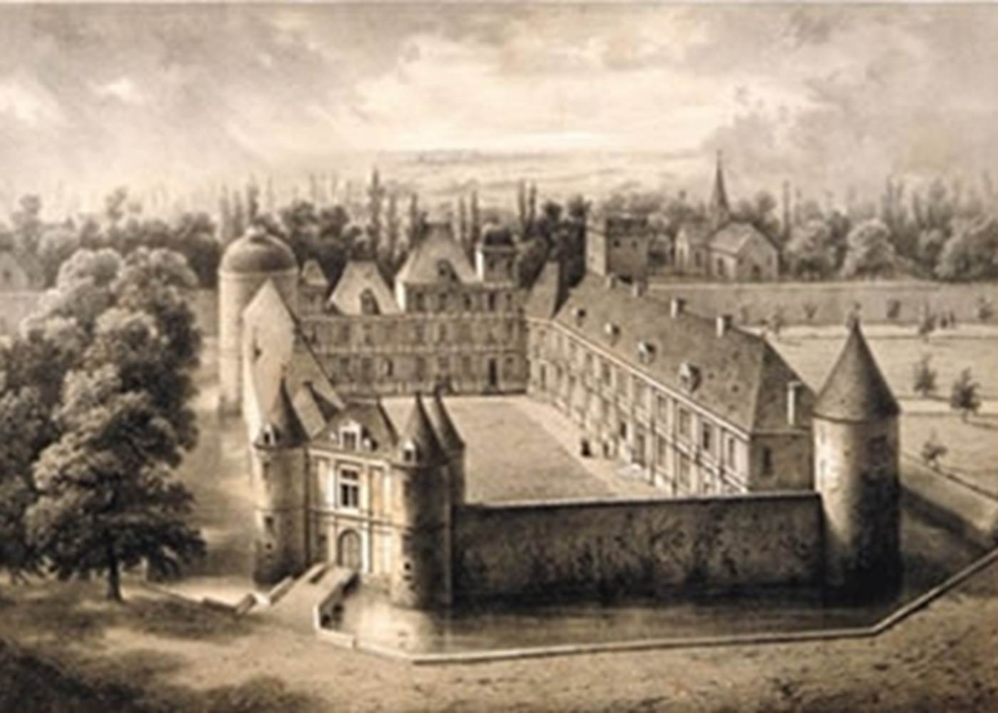 Estampe de Nesle, 1858. Photo D. R