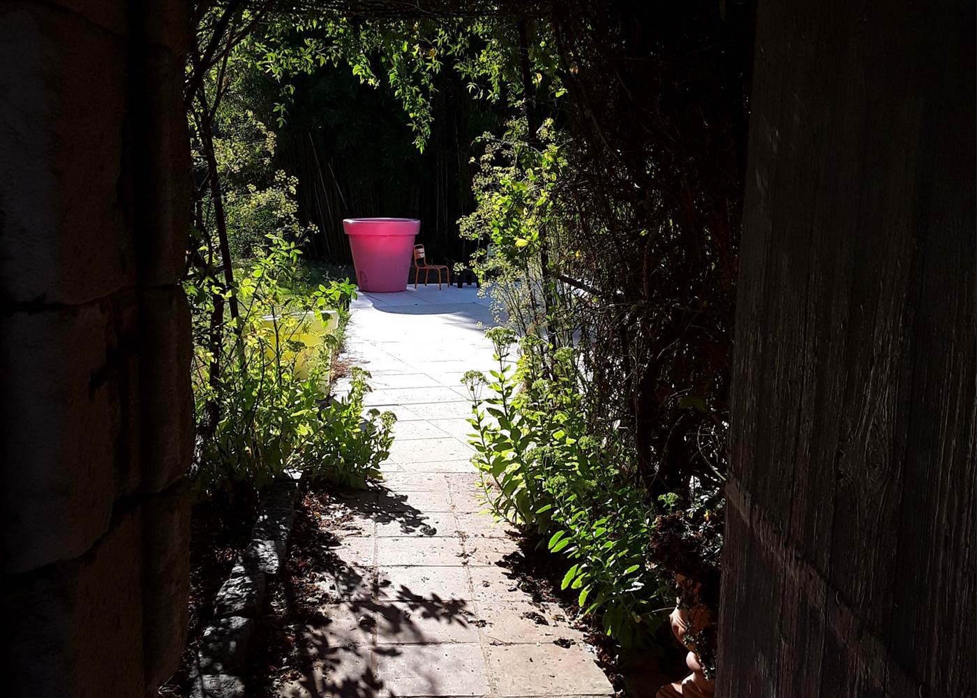 l'accès à la piscine