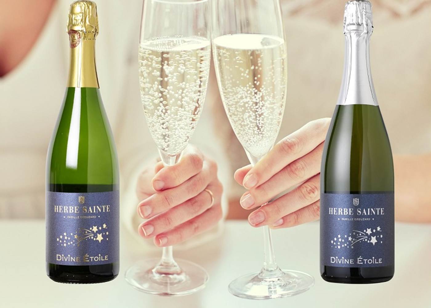 Festif - Herbe Sainte - Vins Mousseux (Méthode Traditionnelle de prise de mousse en bouteilles)