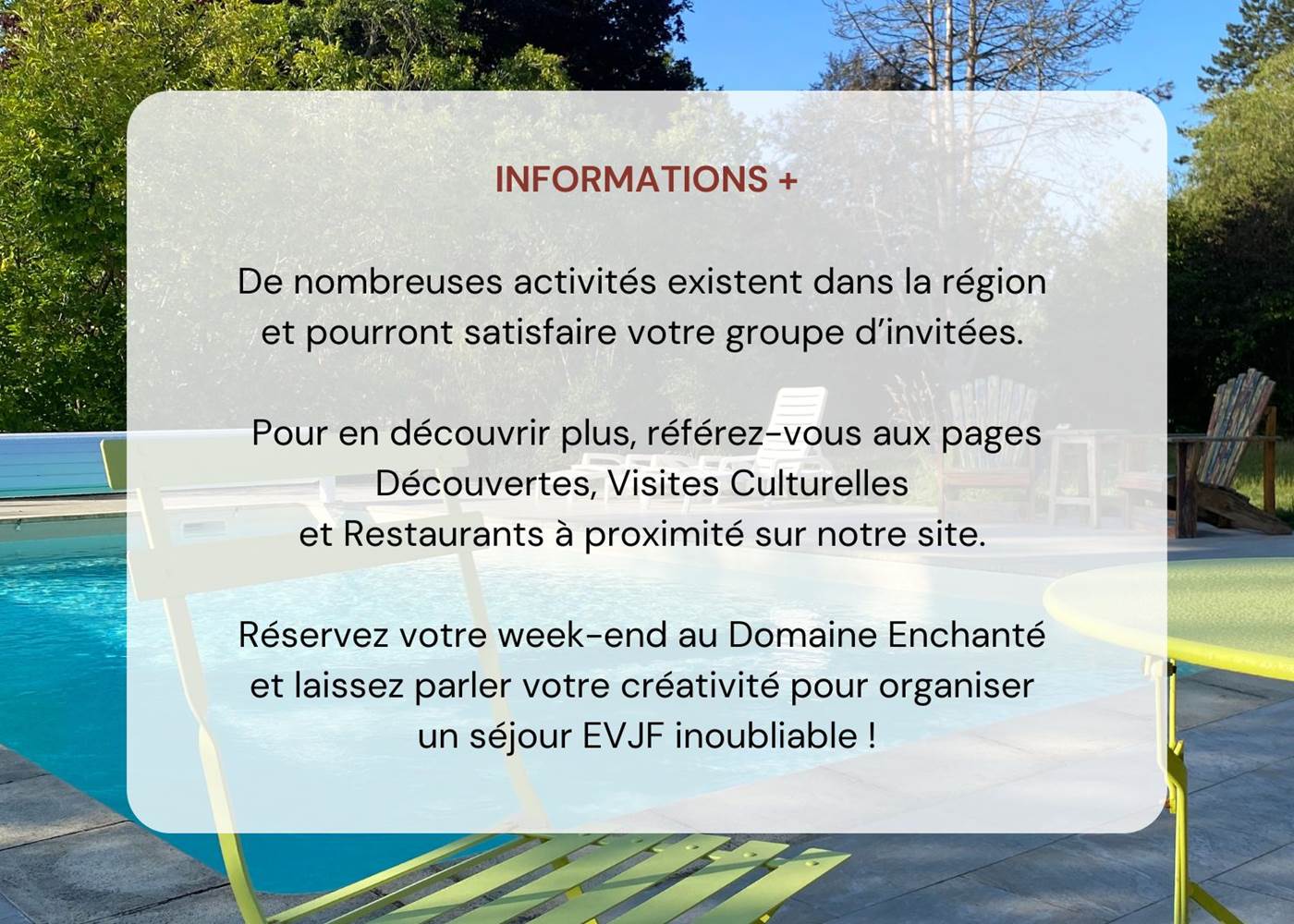 Séjour EVJF - Le Domaine Enchanté