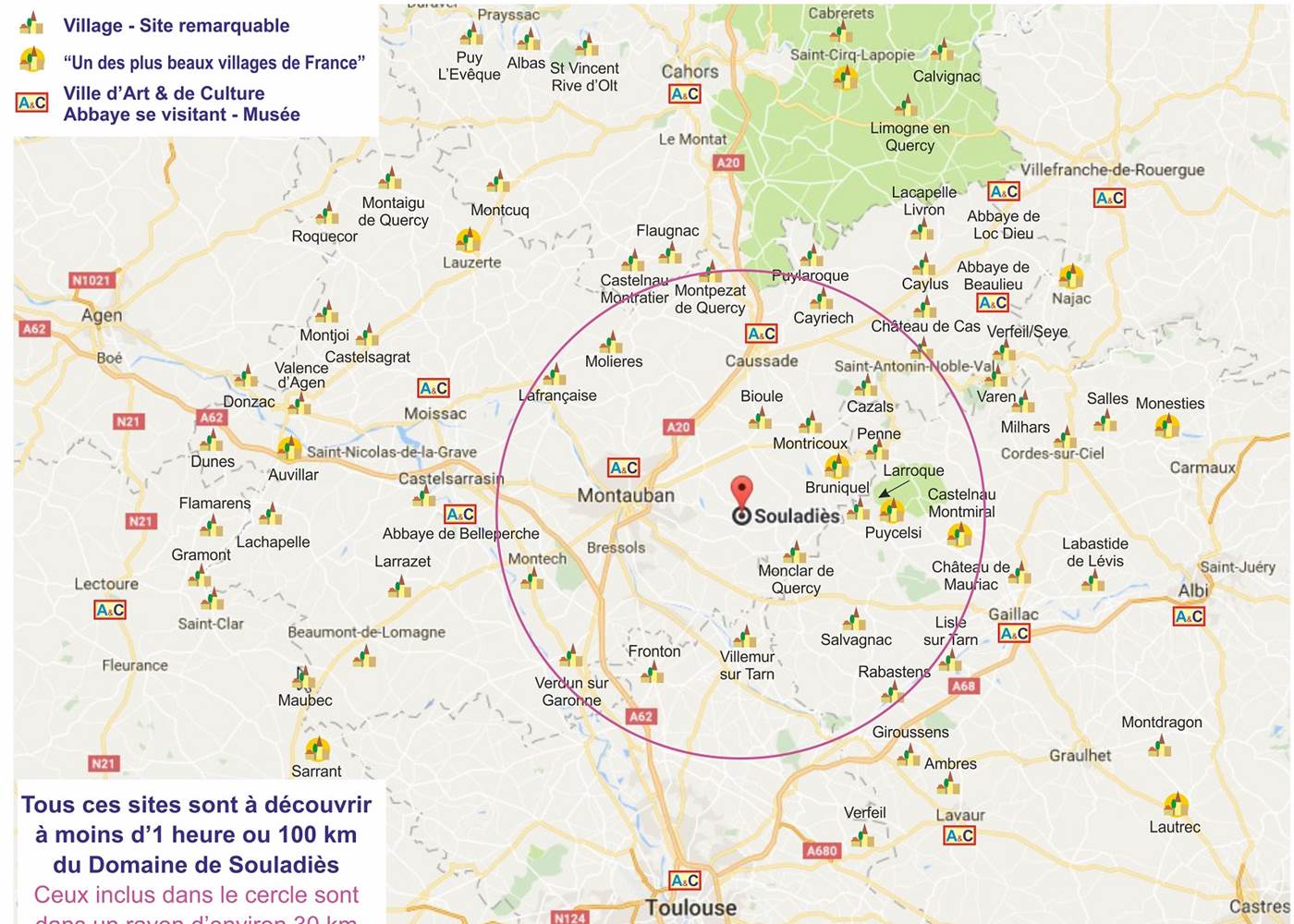 Carte touristique de notre département