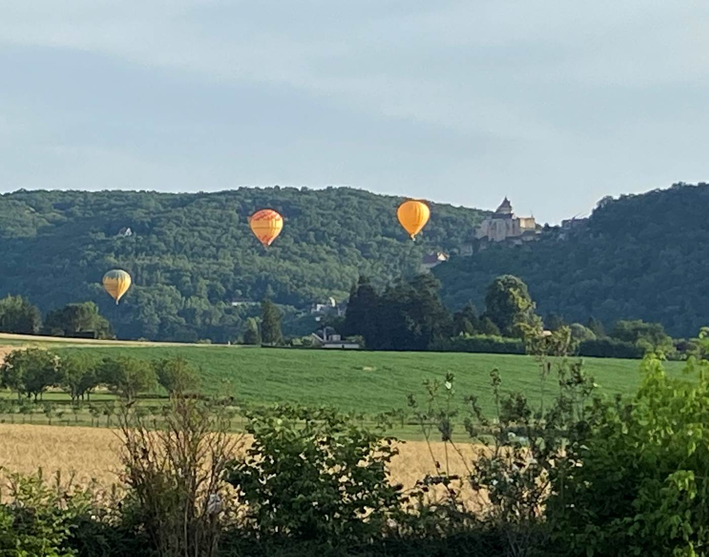 Envol des montgolfières en Castelnaud et Beynac