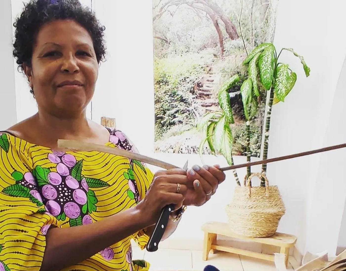 Les ateliers tressage de Vacoa de Nadège à la Kaz Auberge