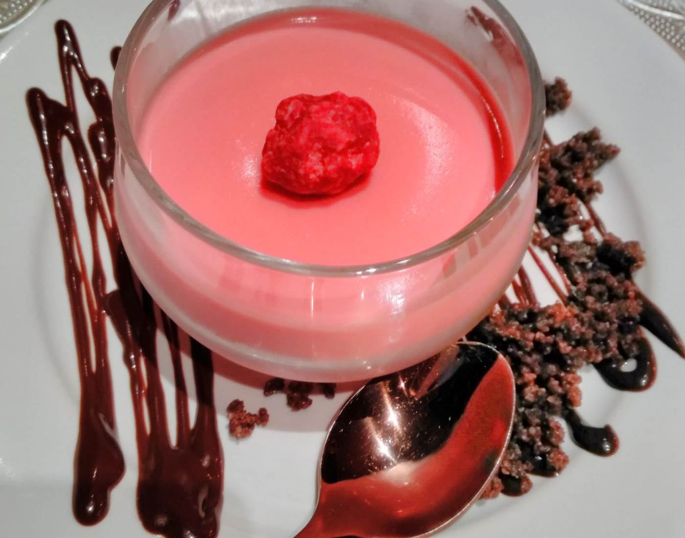 mousse de framboise