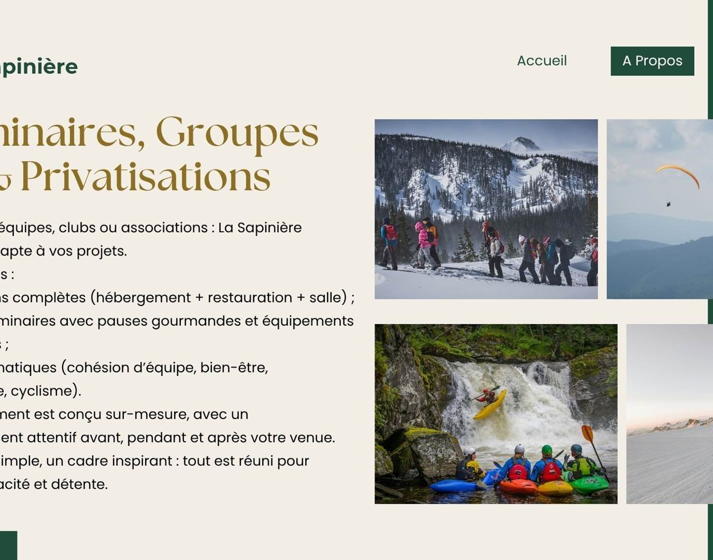 Organisation de séminaires et privatisations à Saint-Lary-Soulan – Hôtel La Sapinière d’Espiaude.