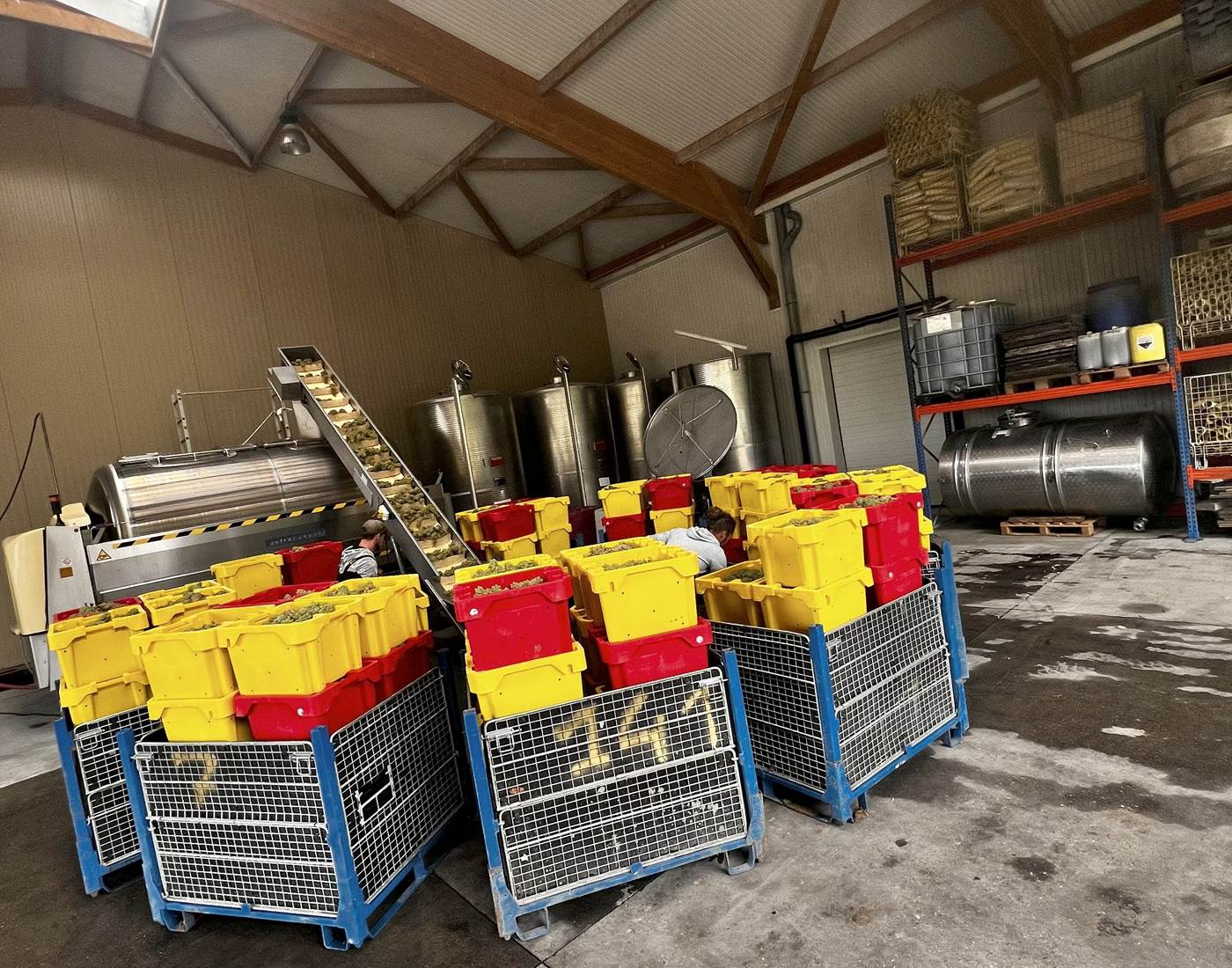 chargement de pressoir crémant de loire