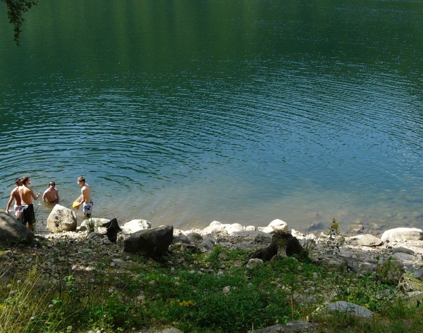 Baignade dans le lac de Kruth