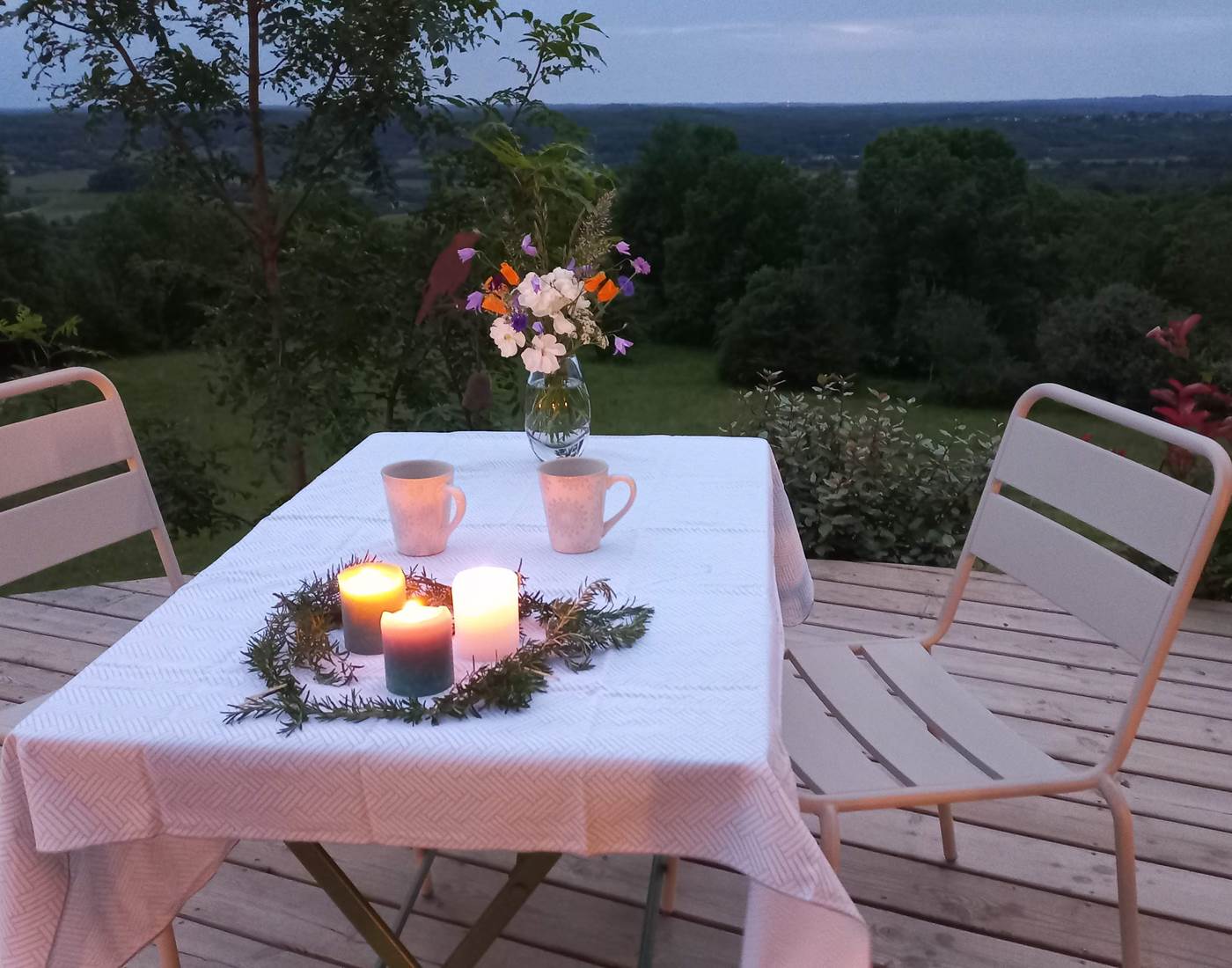 Diner en amoureux sur le belvédère