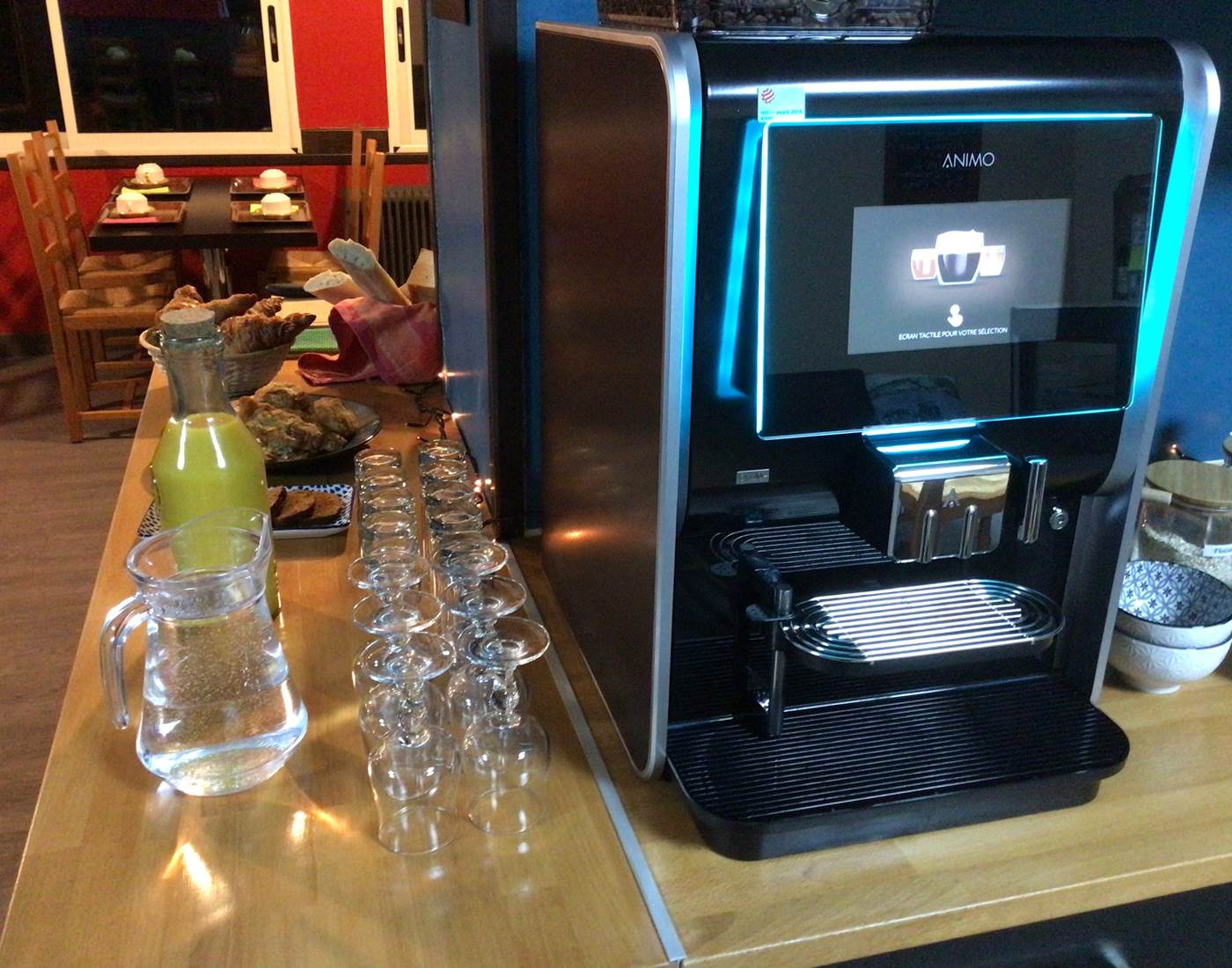 Boissons chaudes à volonté.
