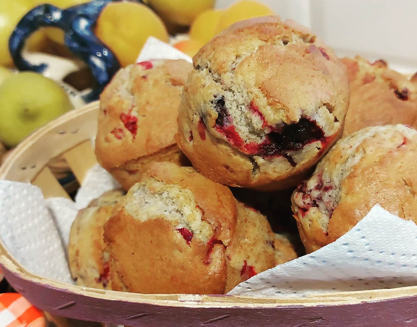 Muffins aux fruits rouges