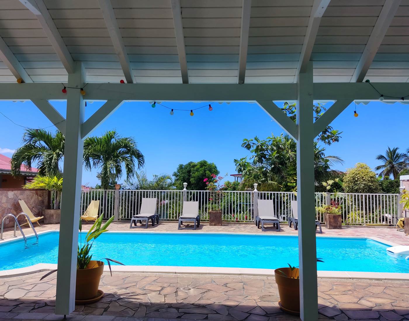 Piscine du Domaine de Fanélie Deshaies Guadeloupe