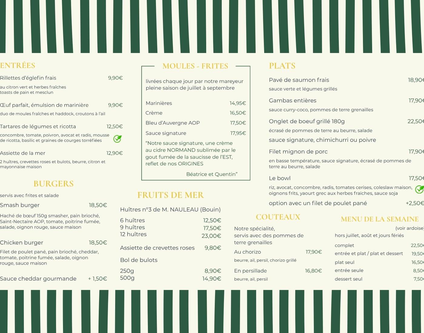 restaurant la villa rose marie saint brevin océan vue mer petit déjeuner diner midi soir ouvert terrasse sous les pins hotel