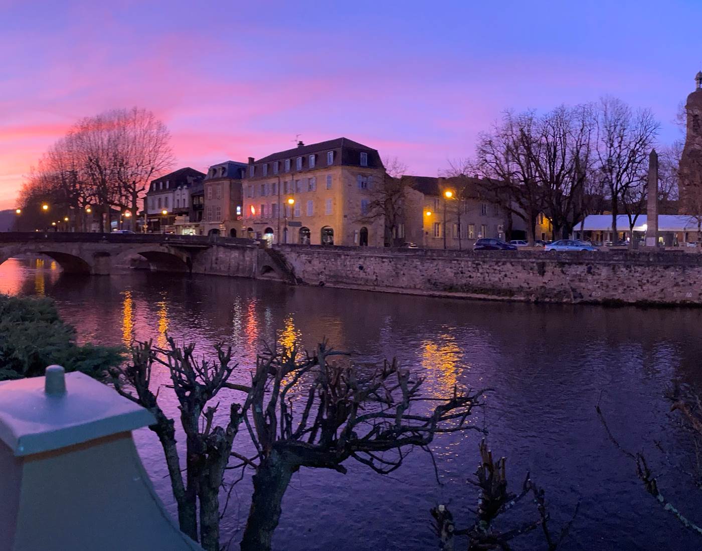 Figeac depuis la terrasse de l'Hôtel des Bains