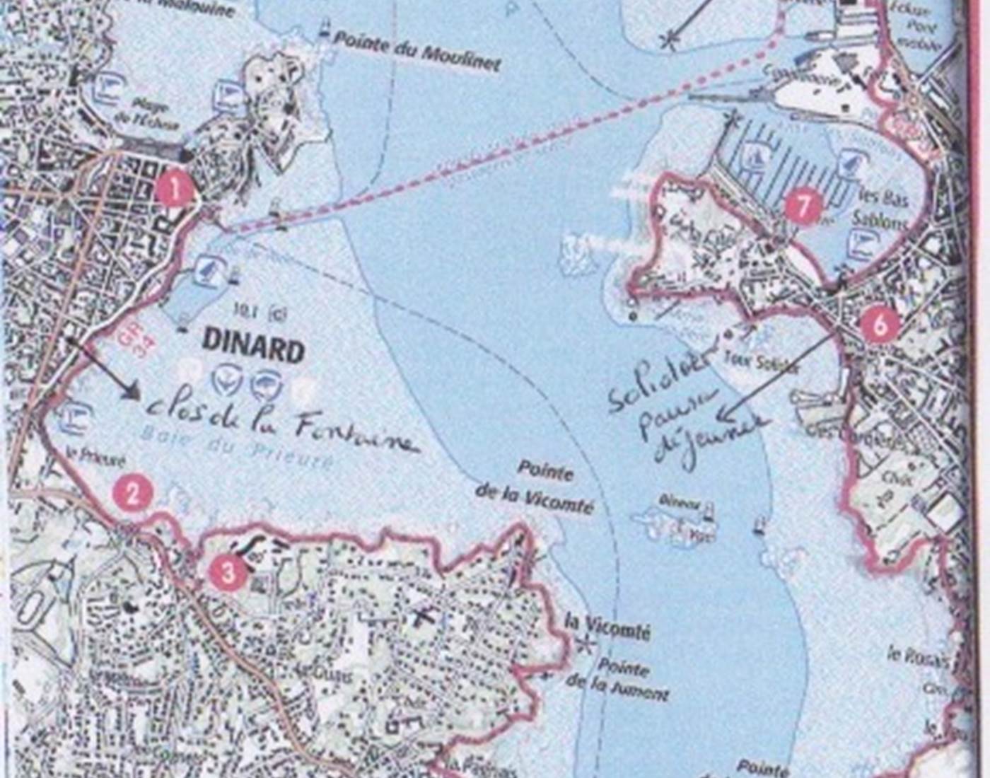 Clos de la Fontaine Dinard Plan rando Dinard ST Malo