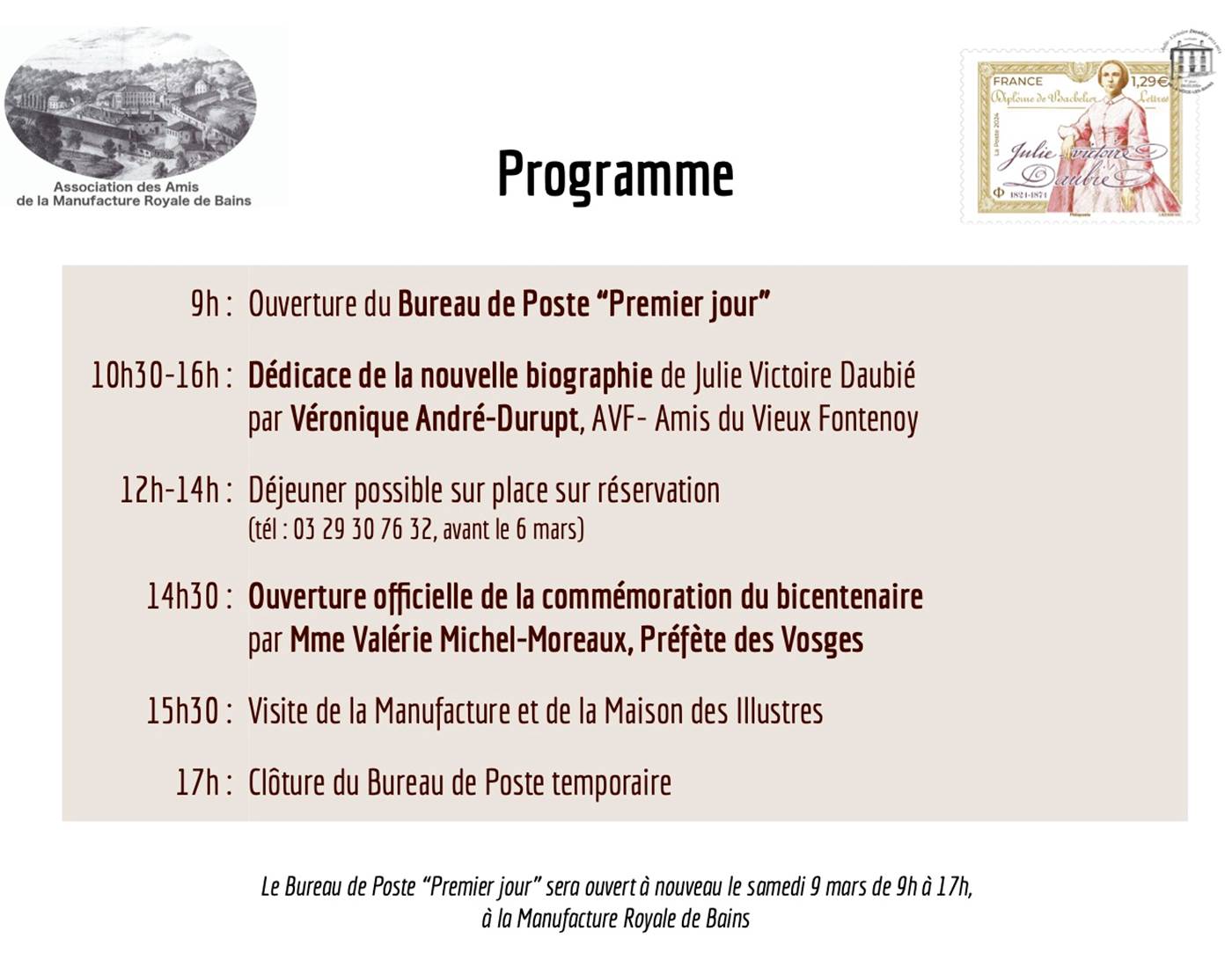Programme 8 mars 2024