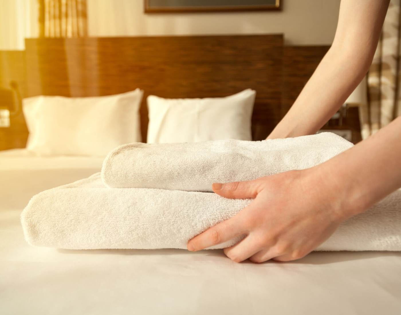 Le linge de maison fourni et les lits faits