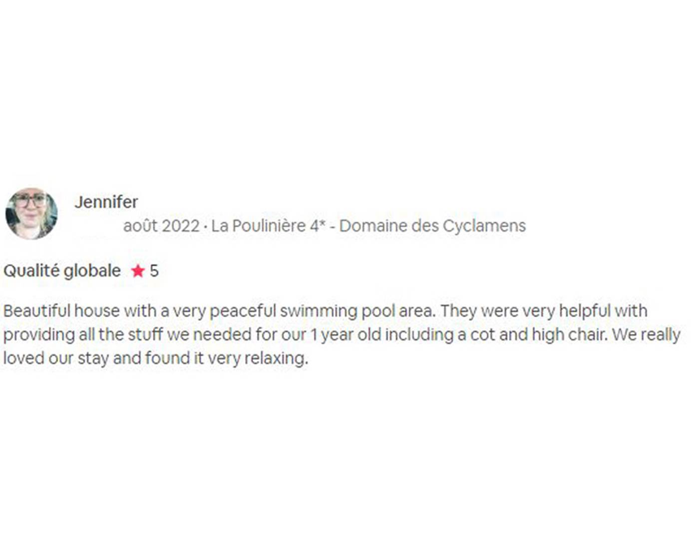 Avis Domaine des Cyclamens 2022