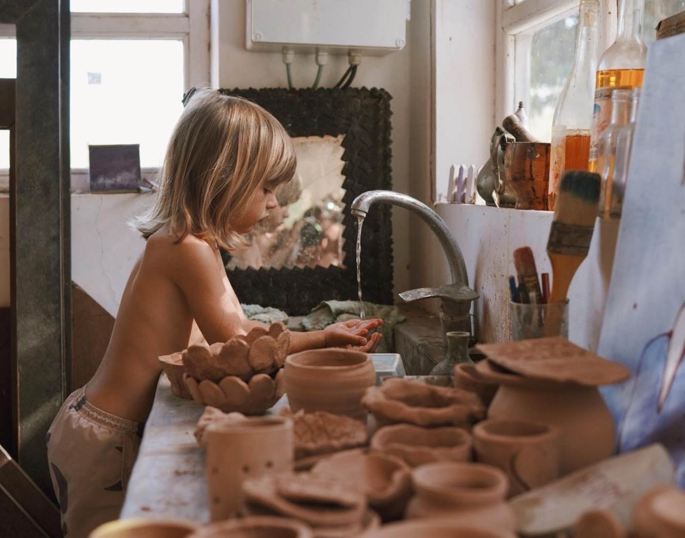 activité poterie à l'Atelier (mamafolk_photography)