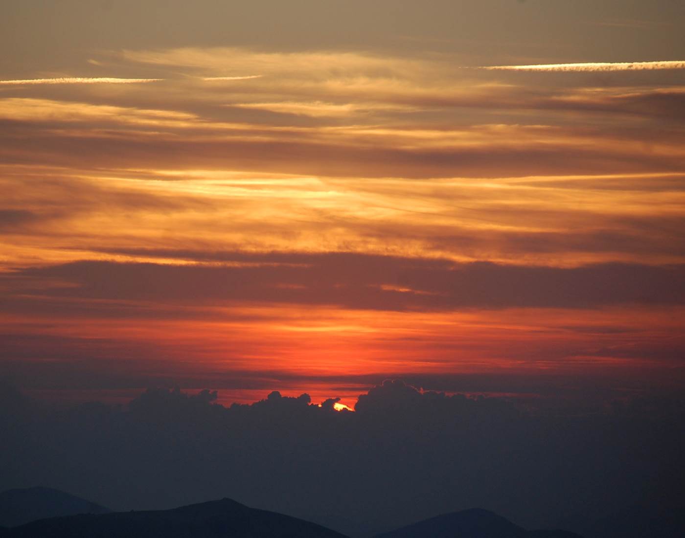 Coucher de soleil dans Les Alpes de Haute Provence