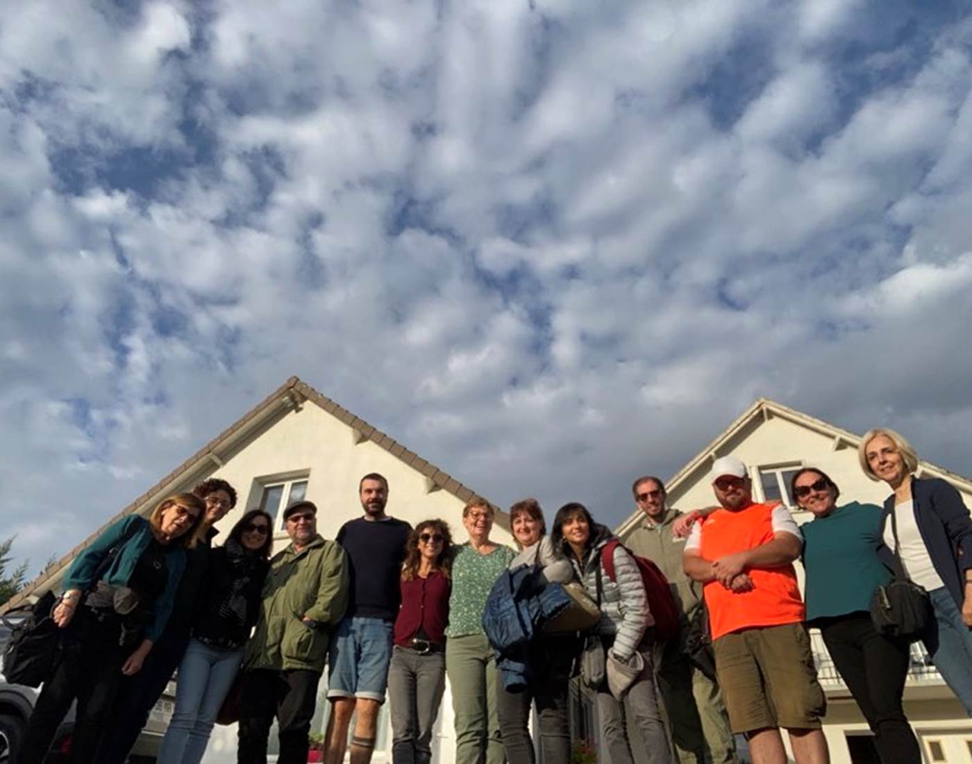 Groupe de voyageurs italiens