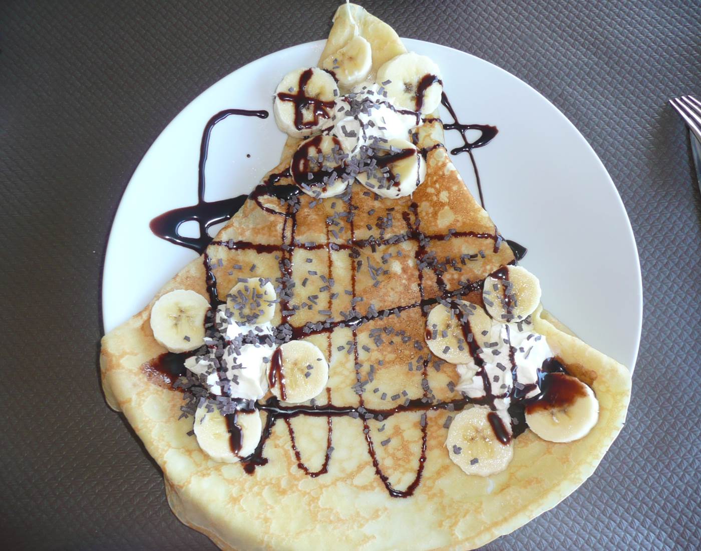 Crêpe banane-chocolat
