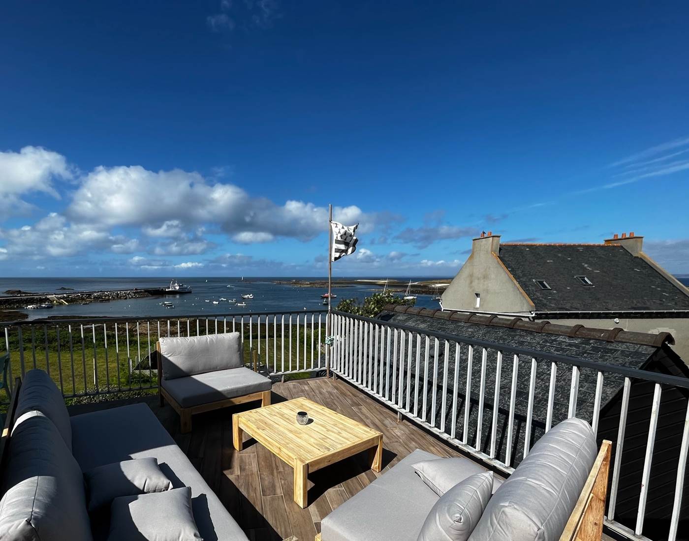 Vue mer depuis terrasse