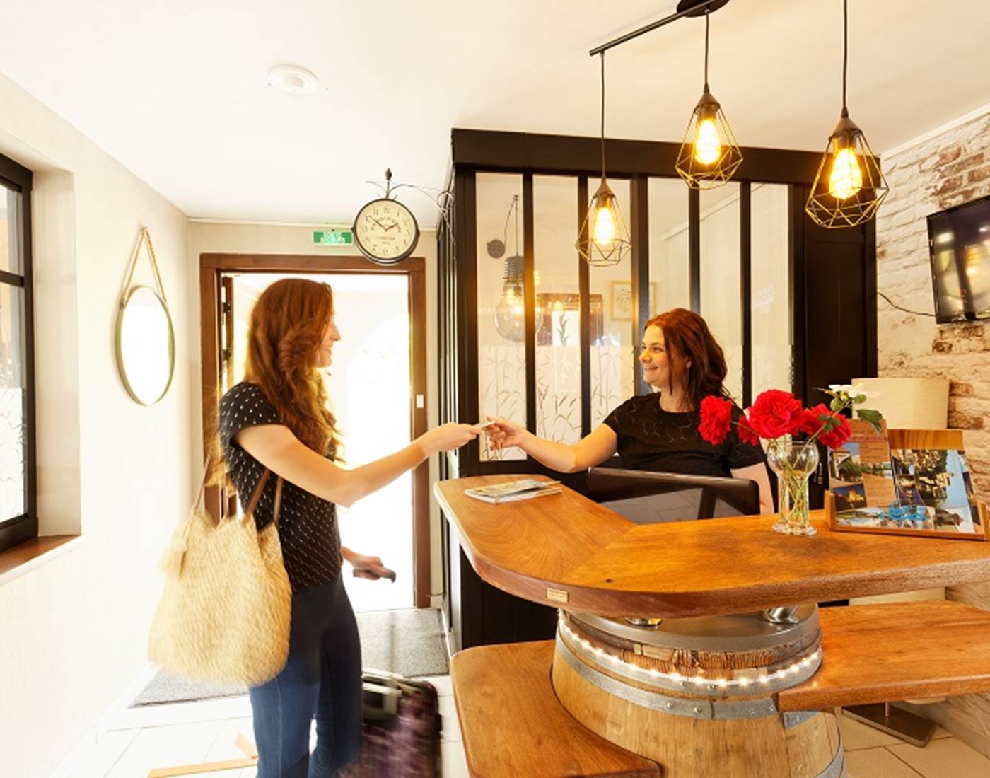 La réception de l'hôtel