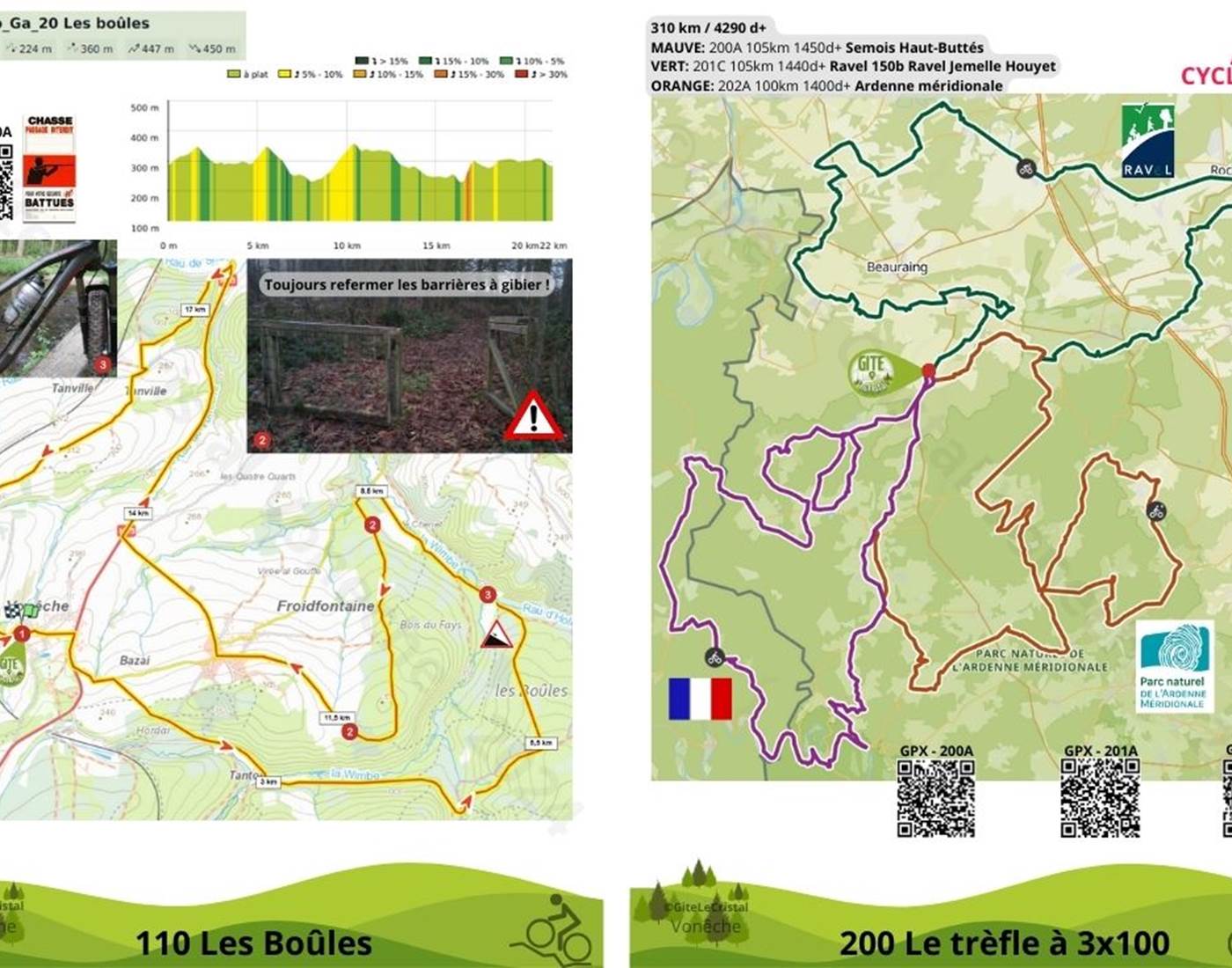 VTT Les Boûles & Cyclotourisme 3x100 ou 2x150