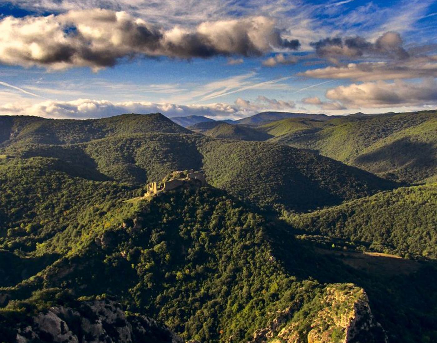 Panorama Hautes-Corbières - château de Termes