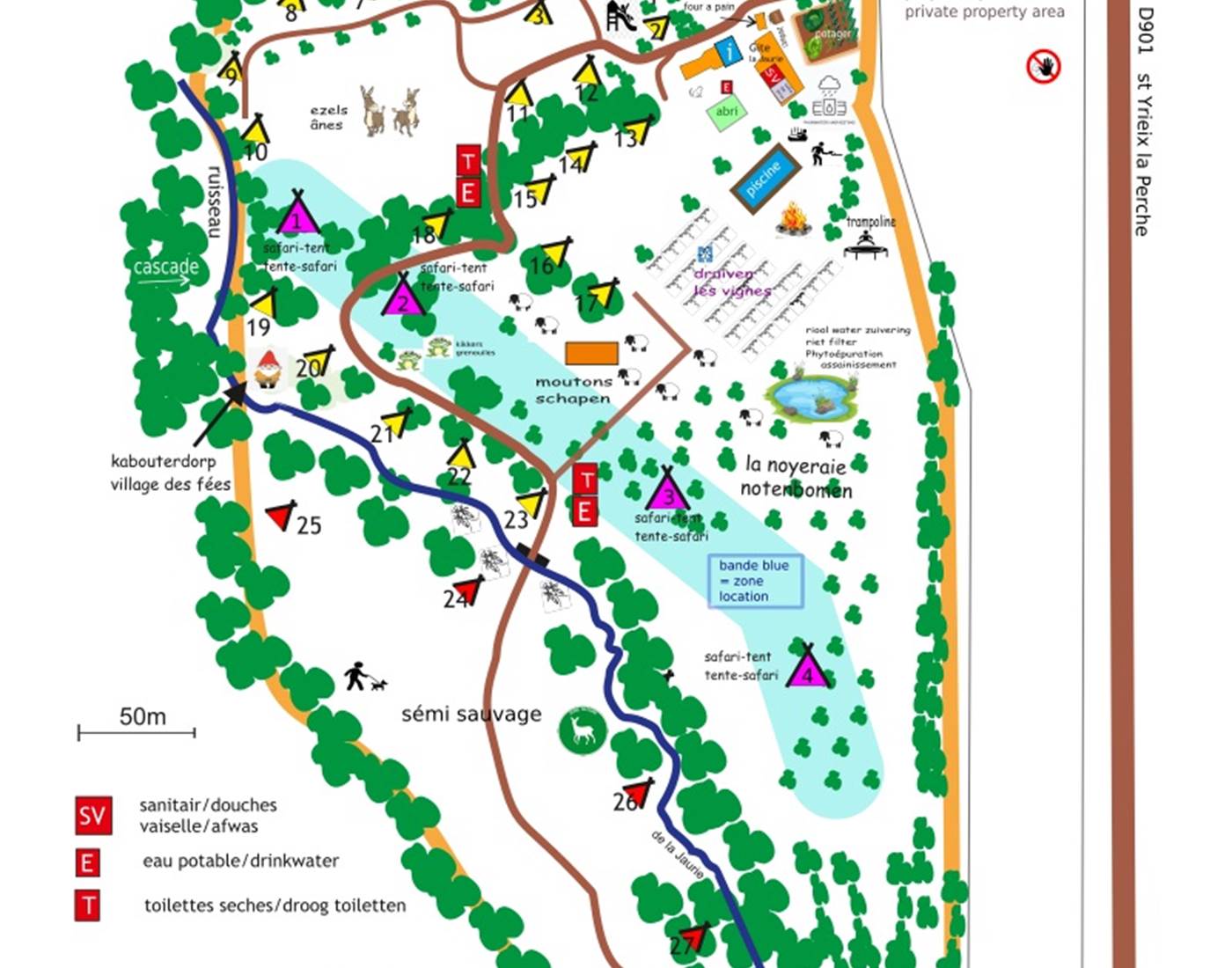 #plan du site #plattegrond #lajaurie