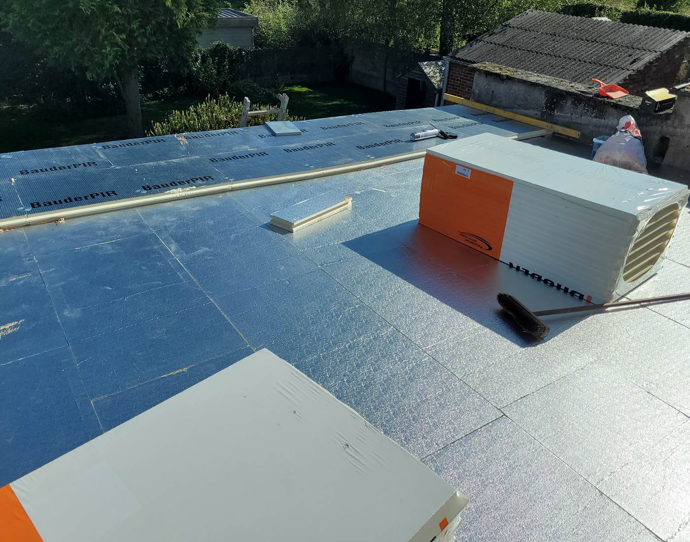 Isolation de la toiture arrière