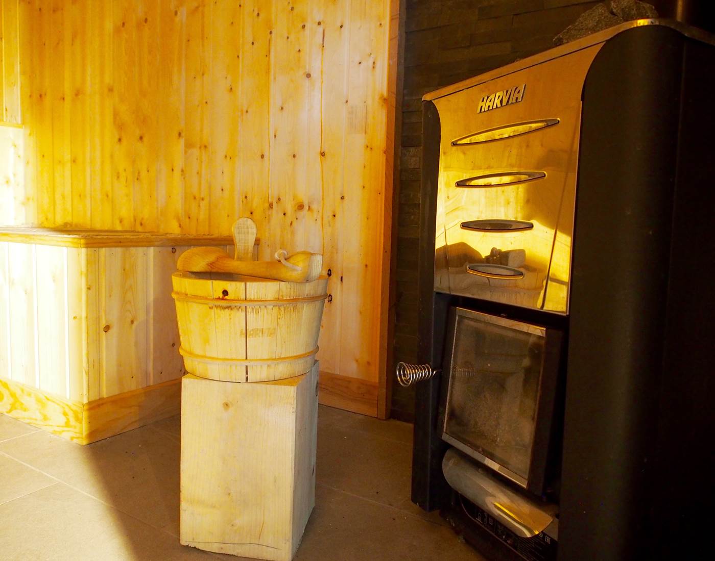 Sauna au bois de l'hôtel Transhumance et Cie