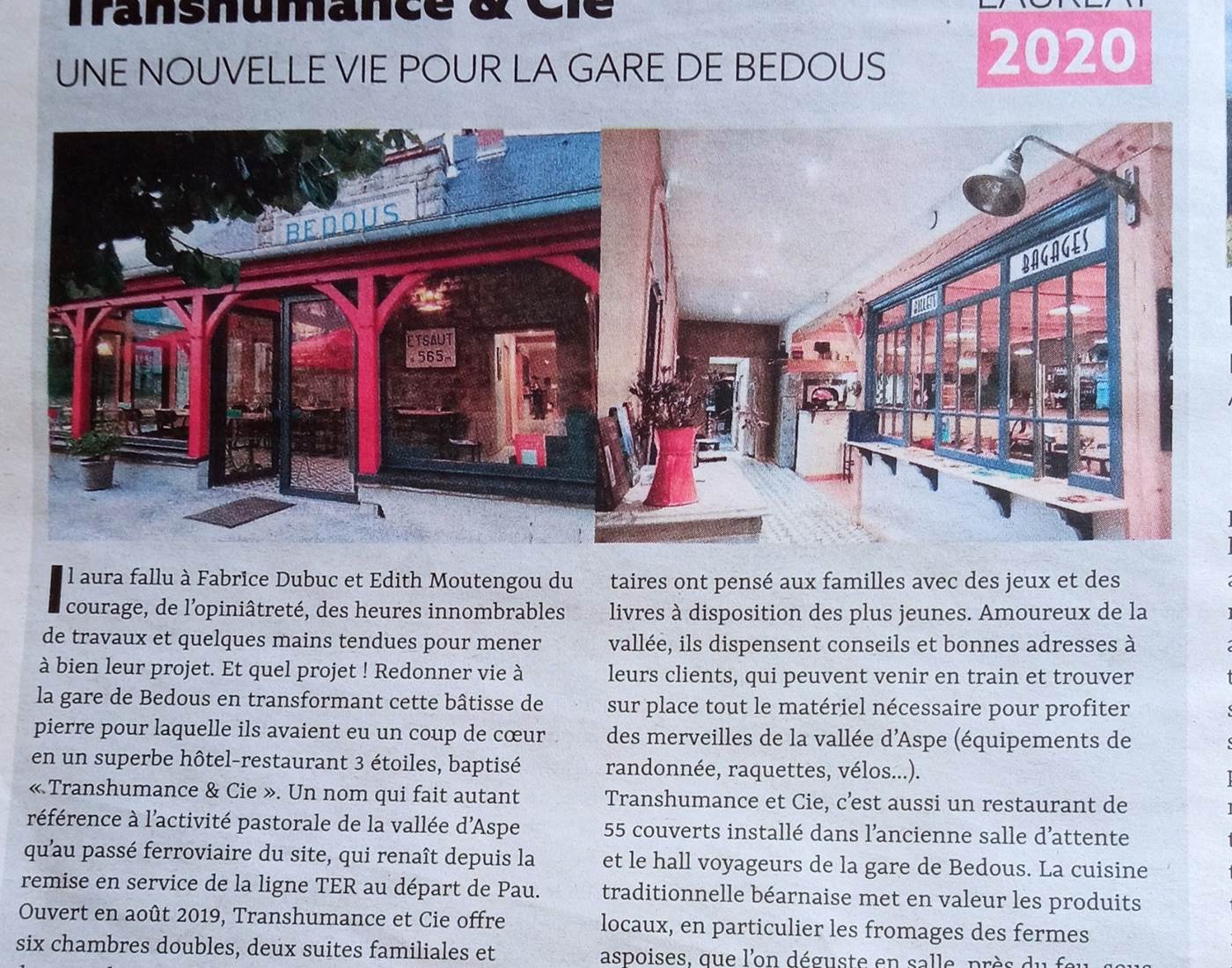 LAUREAT TROPHEES TOURISME