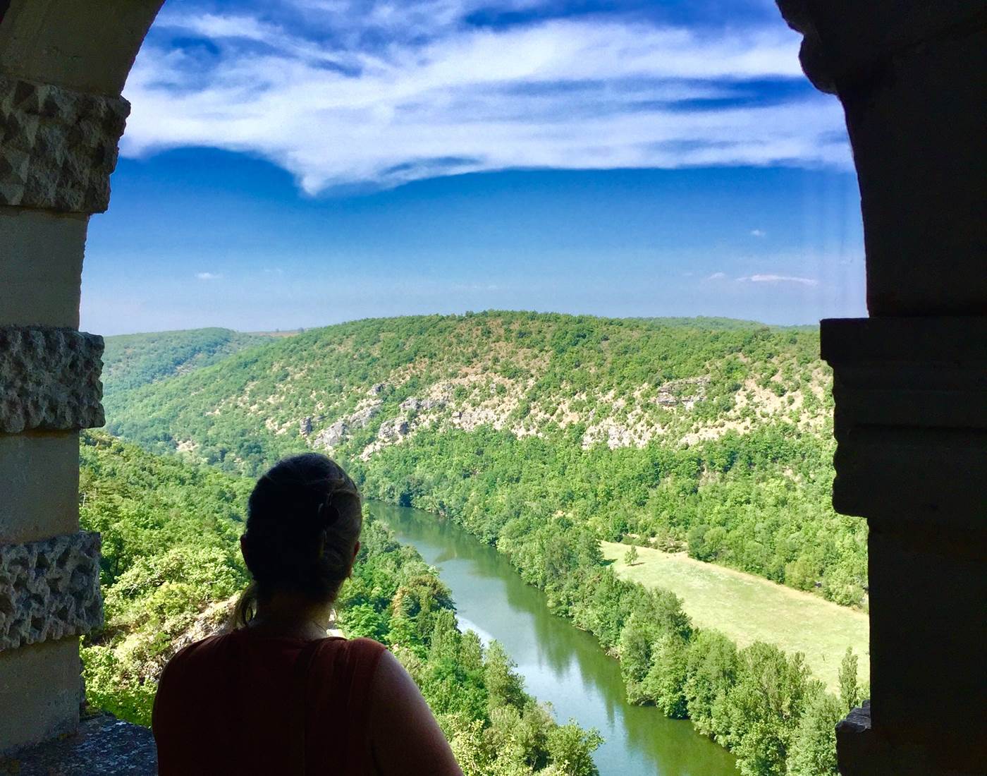 BRUNIQUEL - L'Aveyron vu depuis le château de Bruniquel...