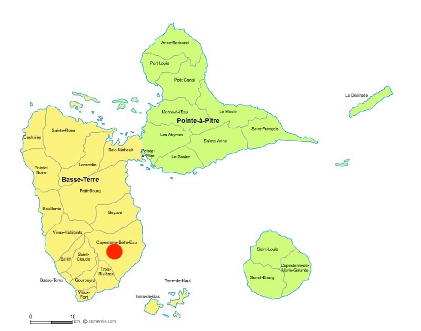 arrondissements-et-communes-Guadeloupe
