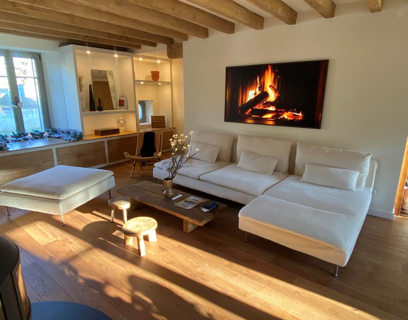 Salon avec écran Frame