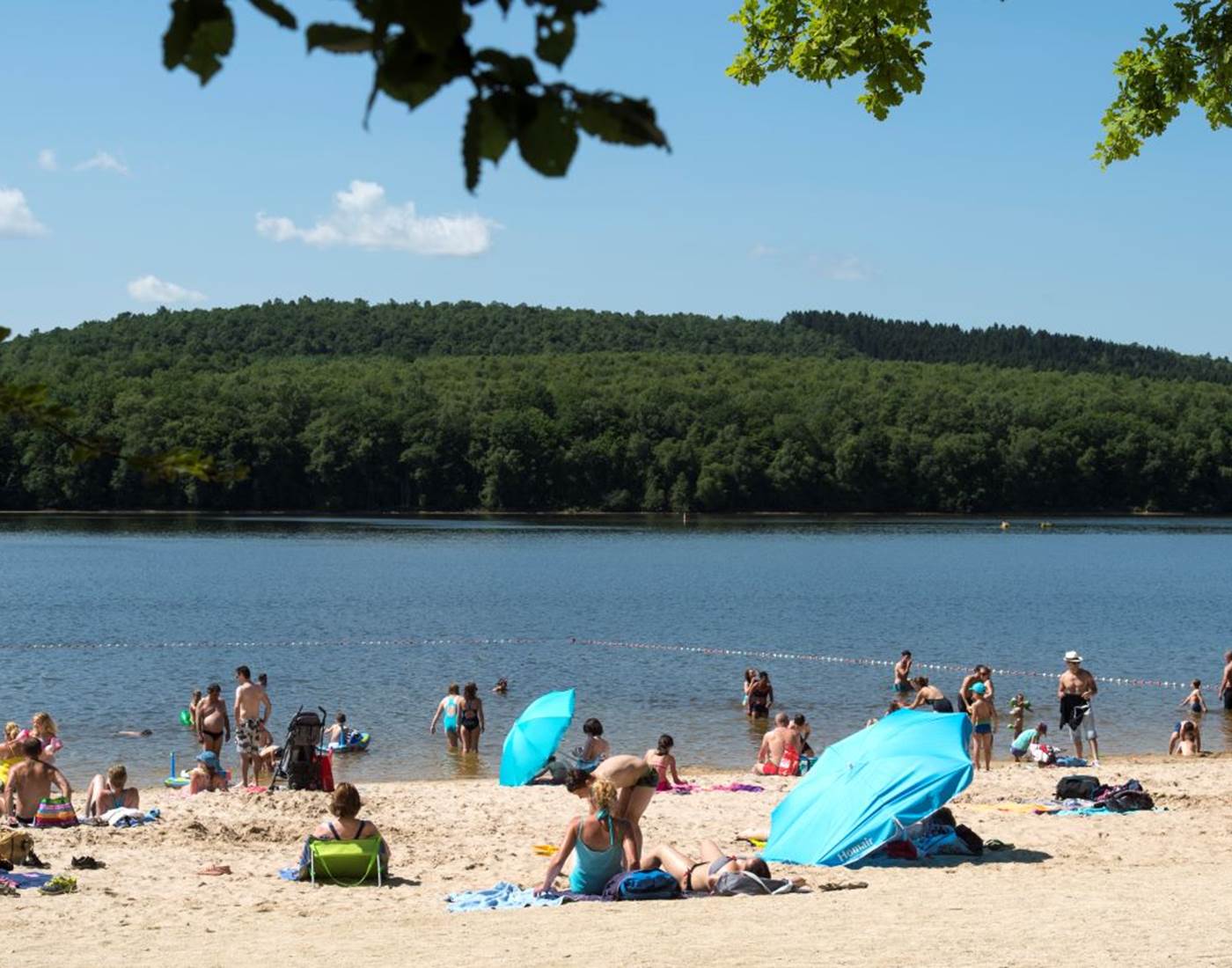 La plage du Lac des Vieilles Forges