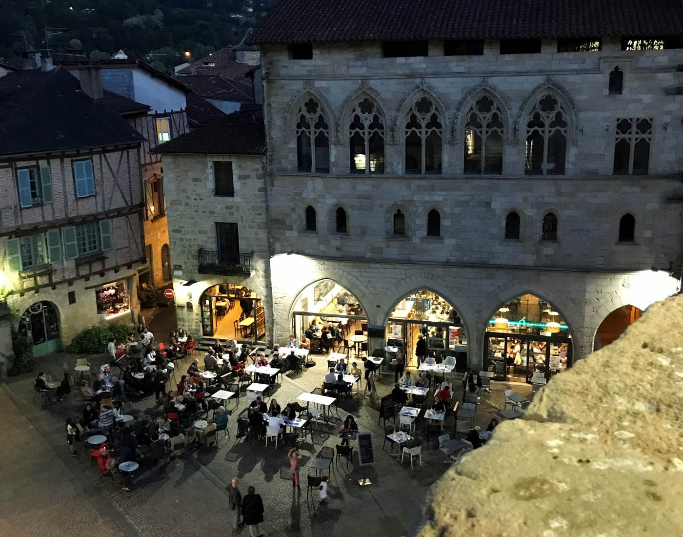 Place Champollion by night