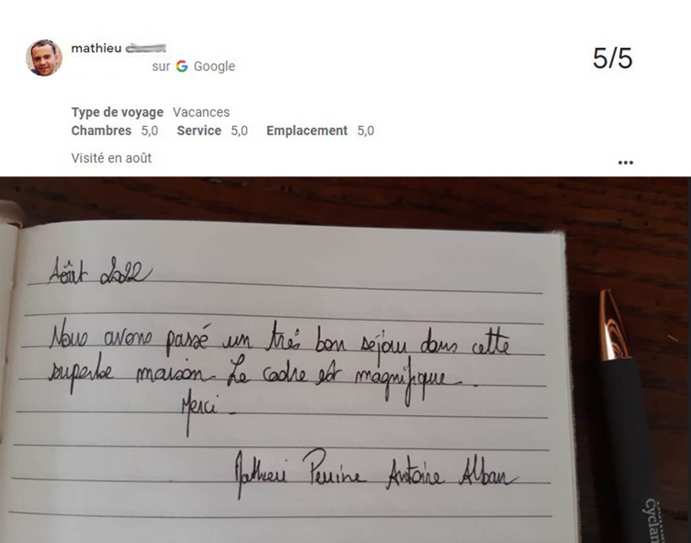 Avis Domaine des Cyclamens 2022