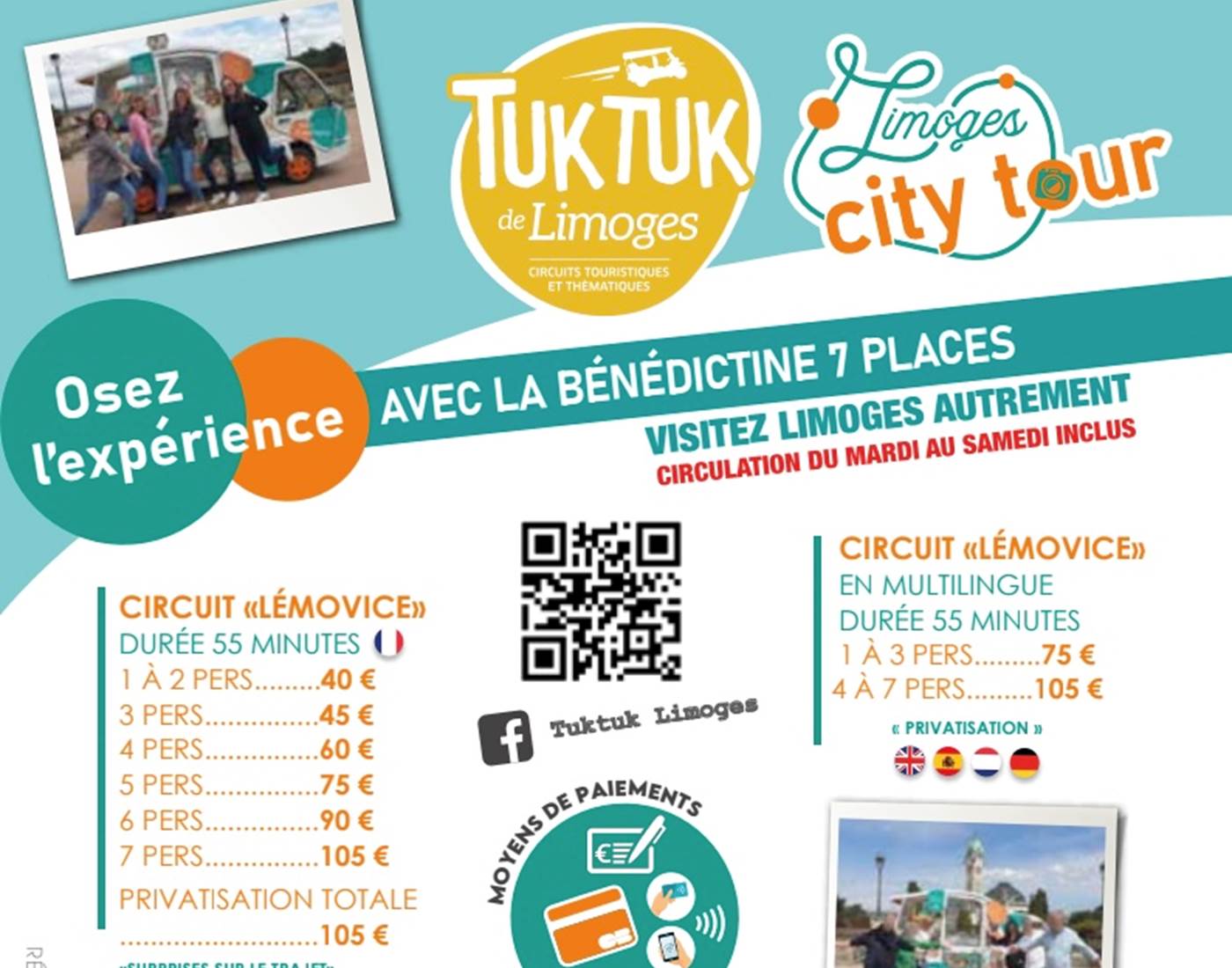 Découverte de Limoges en Tuk Tuk